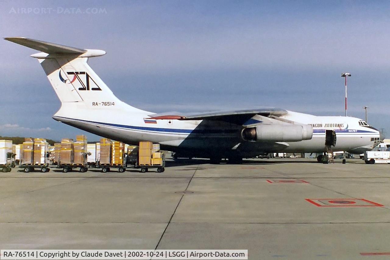RA-76514, Ilyushin Il-76T C/N 083415453, RA-76514, First time visitor at GVA. Red Cross flight