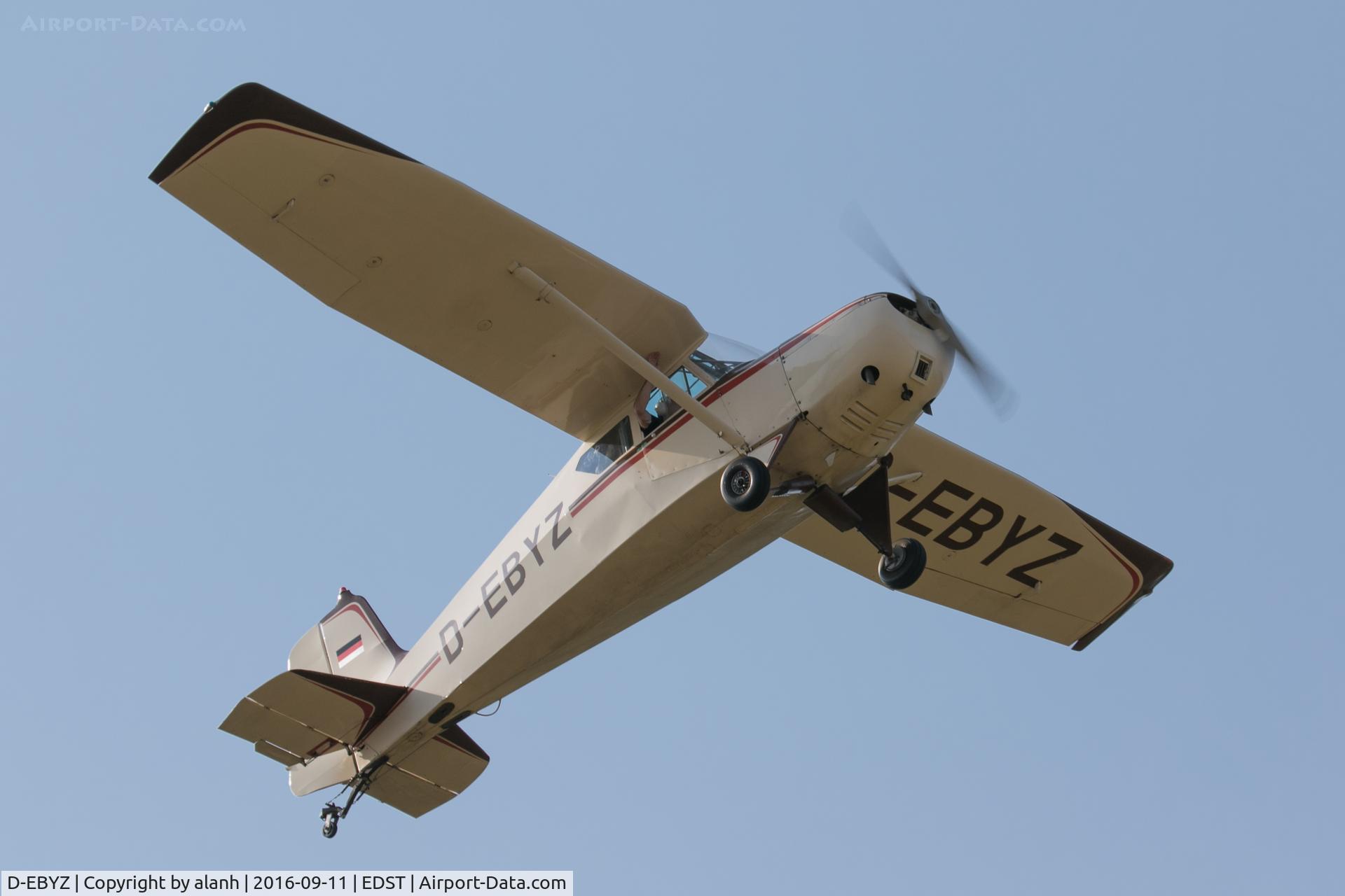 D-EBYZ, 1959 Scheibe SF-23A Sperling C/N 2017, Departing the 2016 Hahnweide Oldtimer Fliegertreffen