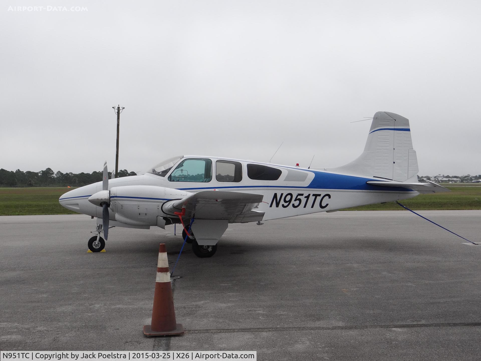 N951TC, 1959 Beech B95 Travel Air C/N TD-315, N951TC at ramp of Sebastian airport FL