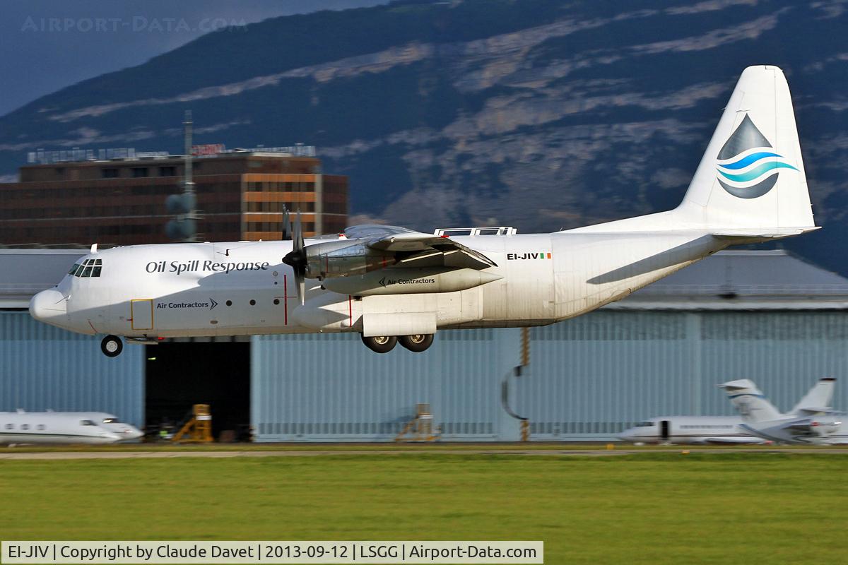 EI-JIV, 1976 Lockheed L-100-30 Hercules (L-382G) C/N 382-4673, EI-JIV, AIR CONTRACTOR, First time visitor at GVA.