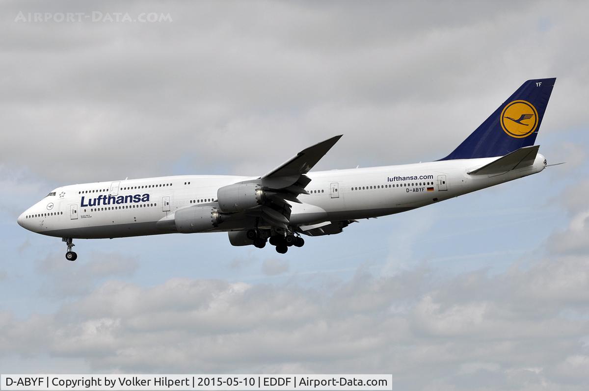 D-ABYF, 2012 Boeing 747-830 C/N 37830, at fra
