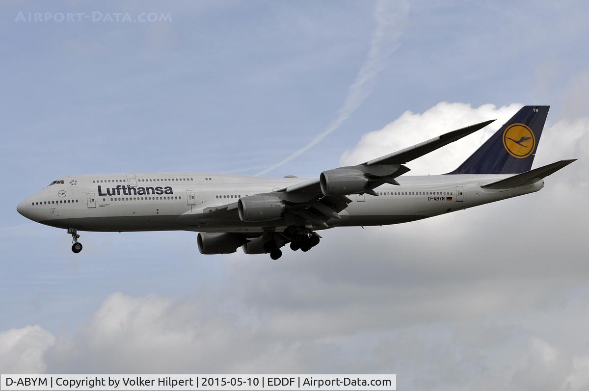 D-ABYM, 2014 Boeing 747-830 C/N 37837, at fra