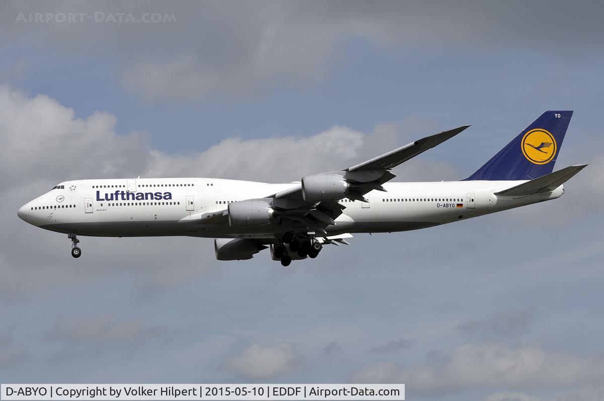 D-ABYO, 2014 Boeing 747-830 C/N 37841, at fra