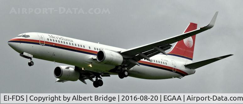 EI-FDS, 1999 Boeing 737-86N C/N 28595, Seasonal Meridiana charter arriving from Verona.