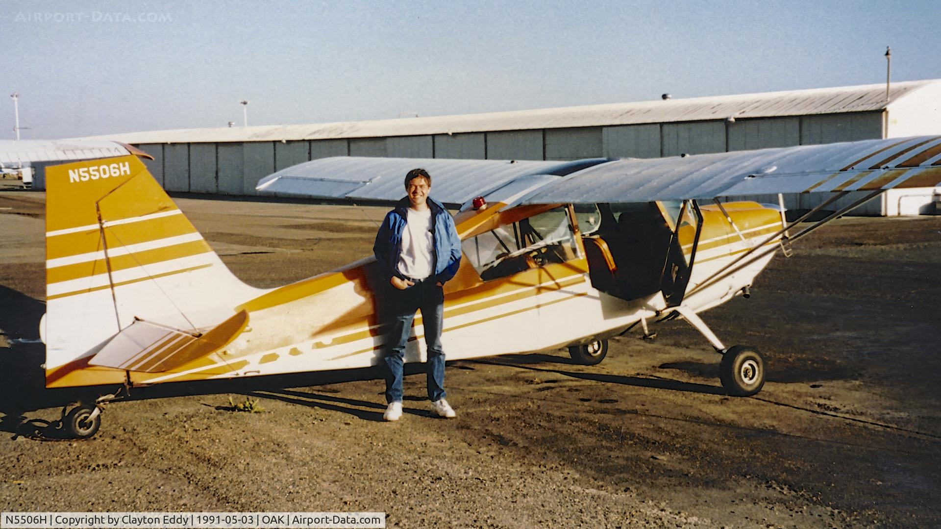 N5506H, 1978 Bellanca 7ECA Citabria C/N 1240-78, Lou Fields flying School Oakland Airport 1991.