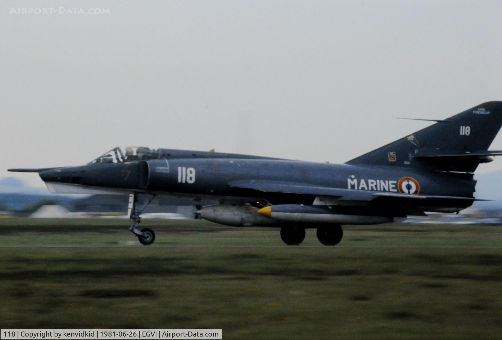 118, Dassault Etendard IV.P C/N 118, At the 1981 International Air Tattoo, scanned from slide.