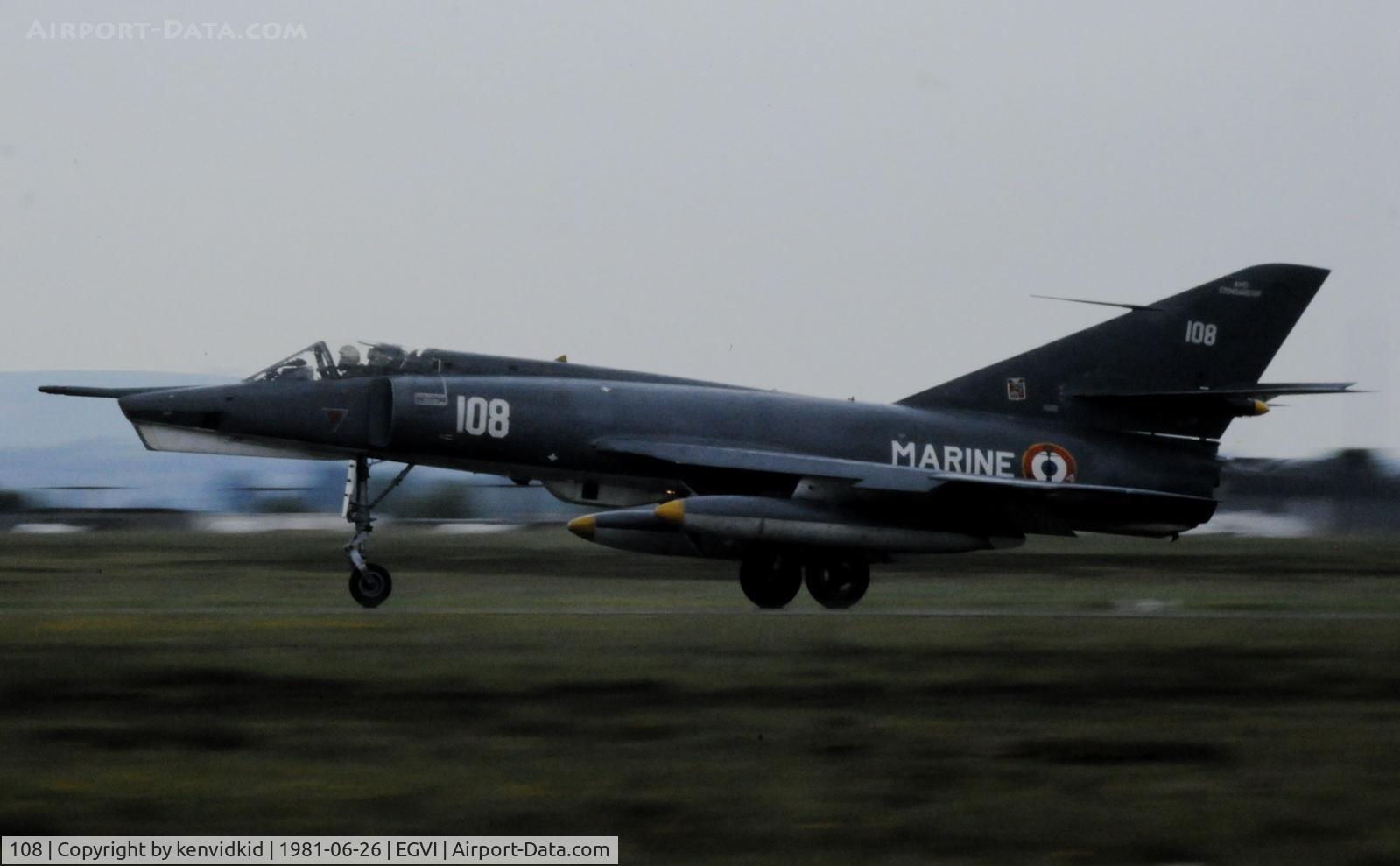 108, Dassault Etendard IV.P C/N 108, At the 1981 International Air Tattoo, scanned from slide.