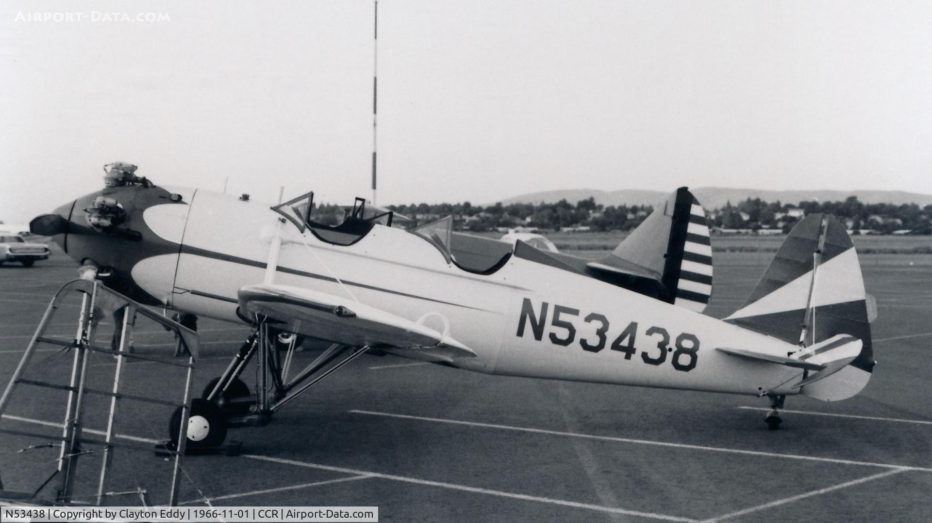 N53438, 1942 Ryan Aeronautical ST3KR C/N 2161, Concord California 1966.