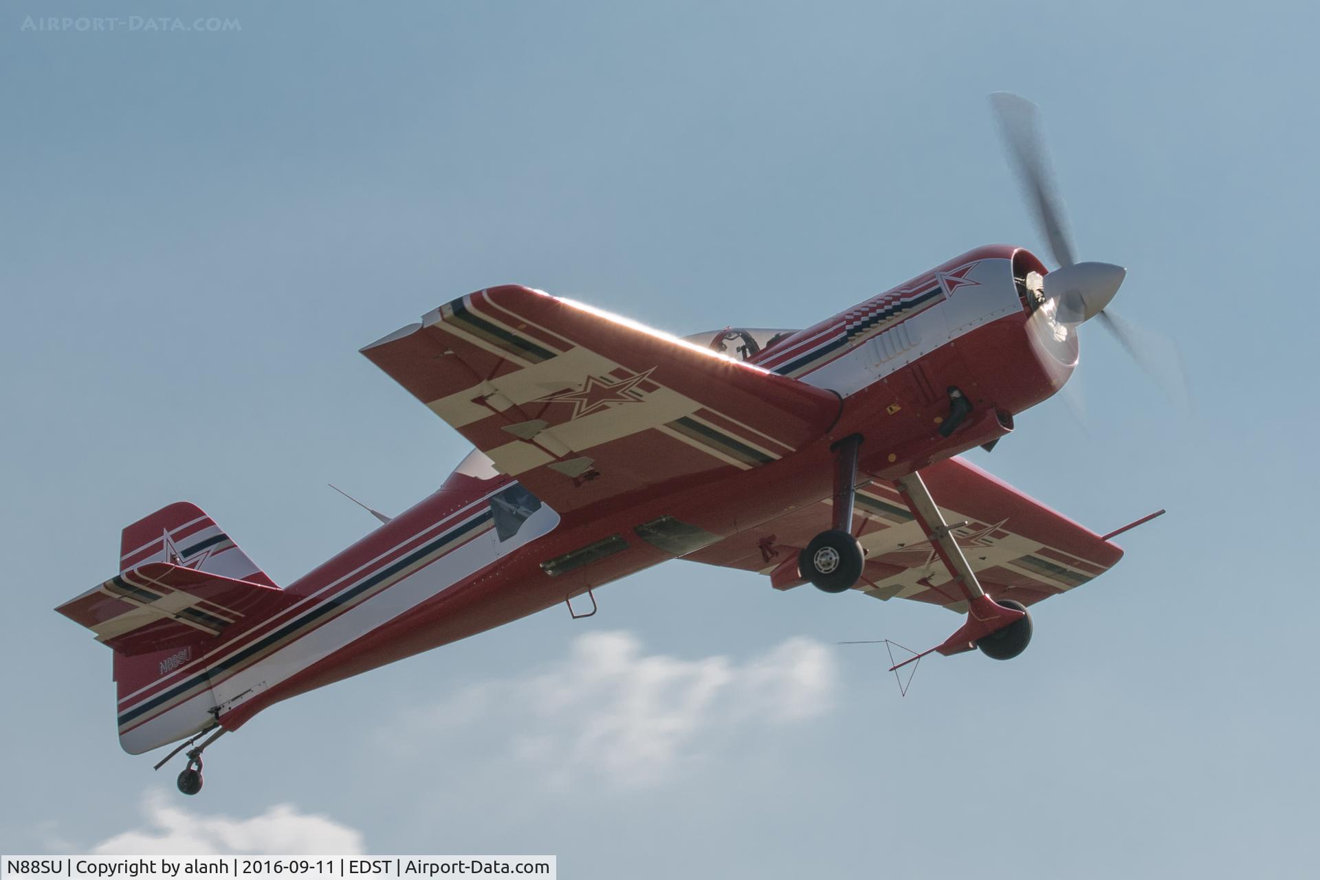 N88SU, 1999 Sukhoi Su-29 C/N 90-03, Departing the 2016 Hahnweide Oldtimer Fliegertreffen