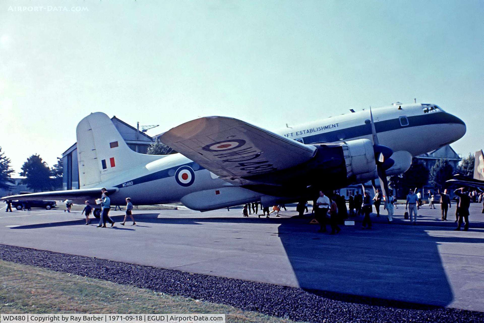 WD480, 1951 Handley Page Hastings C.2 C/N HP67/108, Handley-Page Hastings C.2 [HP67/108] (Royal Air Force) RAF Abingdon~G 18//09/1971. From a slide.