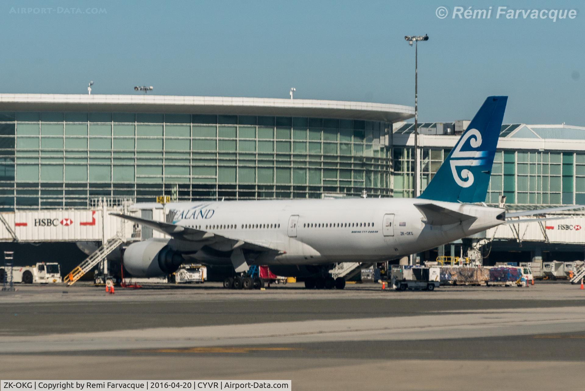 ZK-OKG, 2006 Boeing 777-219 C/N 29403, Parked at international terminal.