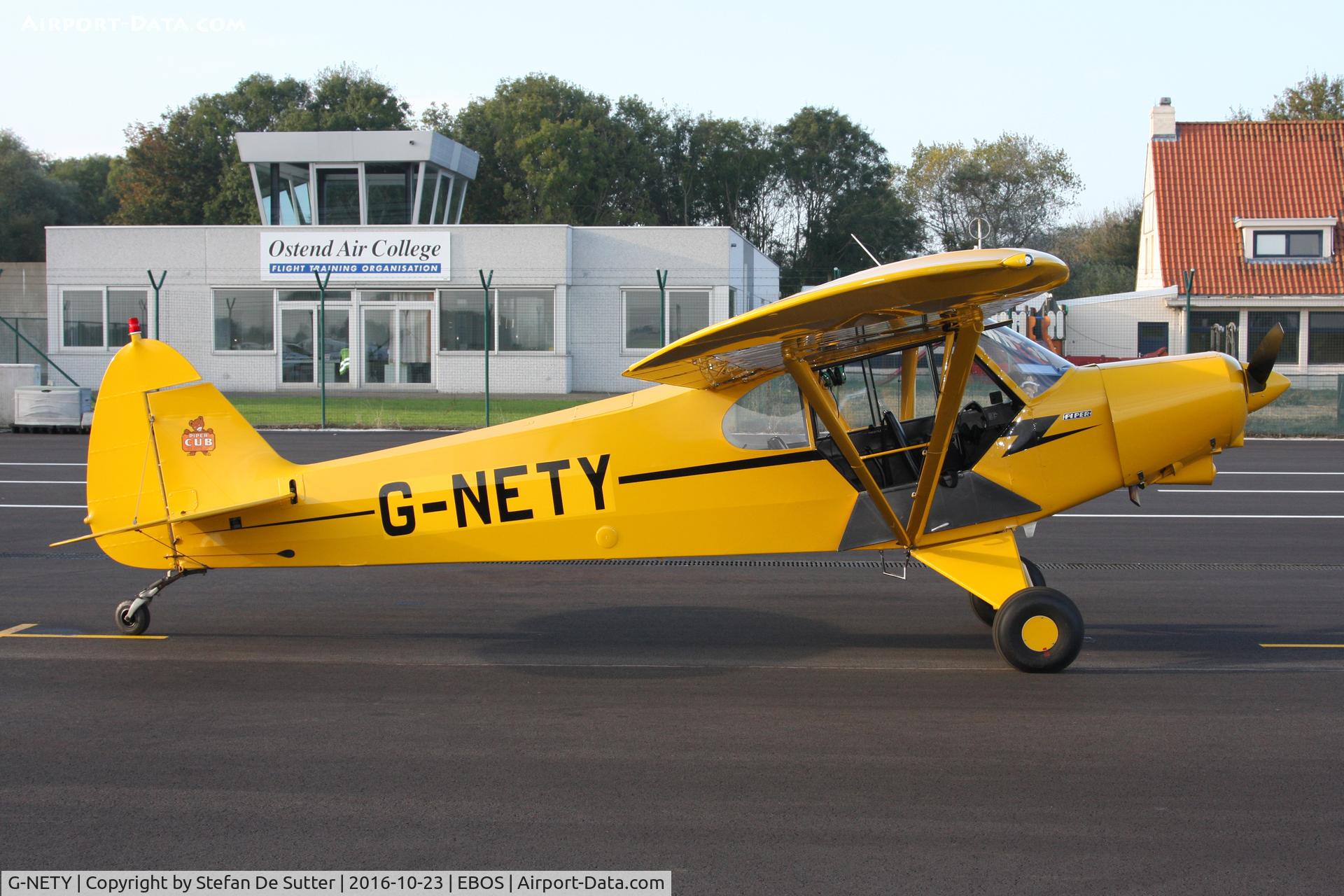 G-NETY, 1994 Piper PA-18-150 Super Cub C/N 1809108, Opendoor Ostend Airport.