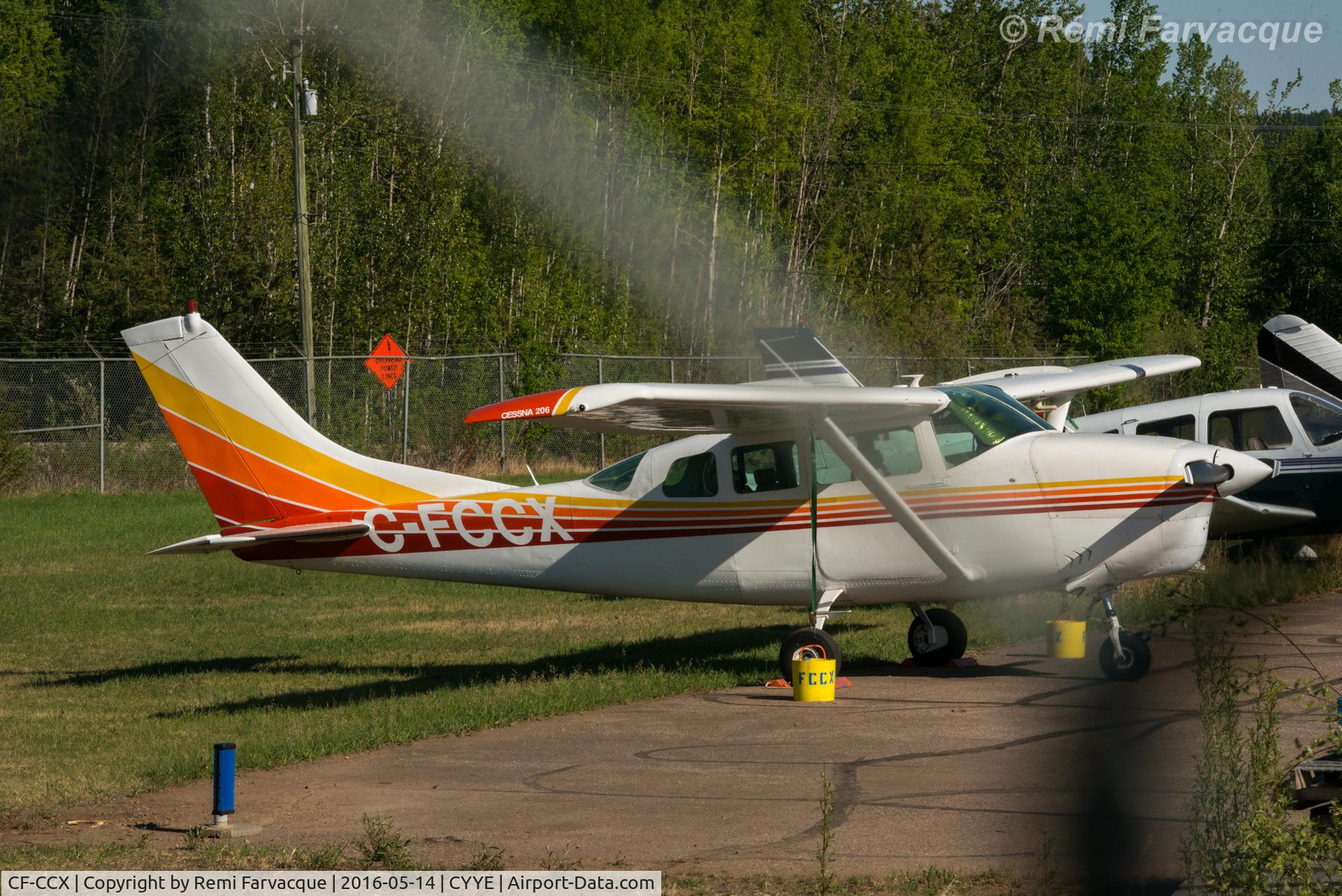 CF-CCX, 1965 Cessna P206 Super Skylane C/N P206-0065, Parked northeastern-most end of airfield.