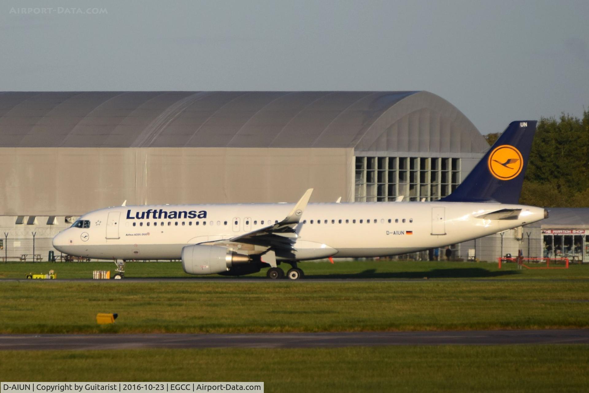 D-AIUN, 2015 Airbus A320-214 C/N 6549, At Manchester