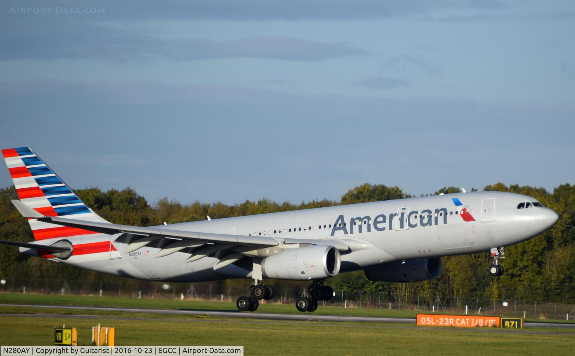 N280AY, 2009 Airbus A330-243 C/N 1022, At Manchester
