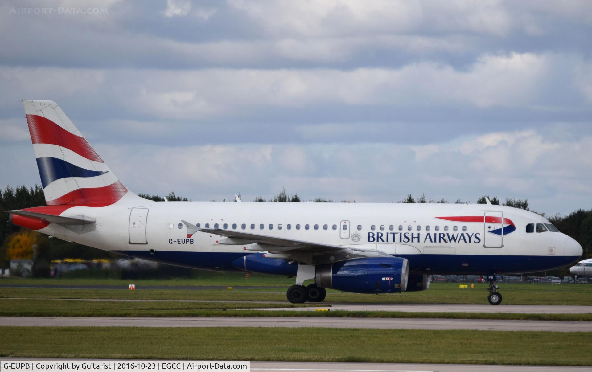 G-EUPB, 1999 Airbus A319-131 C/N 1115, At Manchester