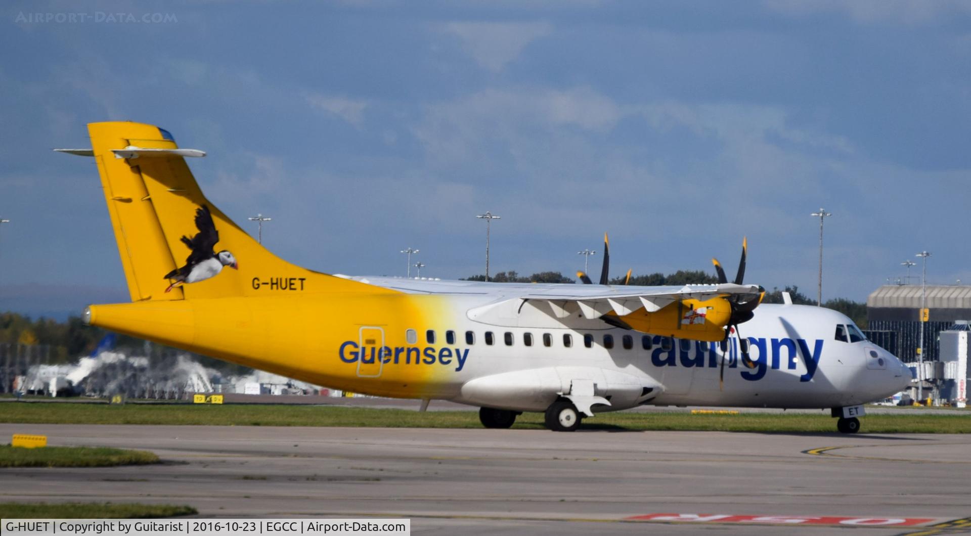G-HUET, 1999 ATR 42-500 C/N 584, At Manchester