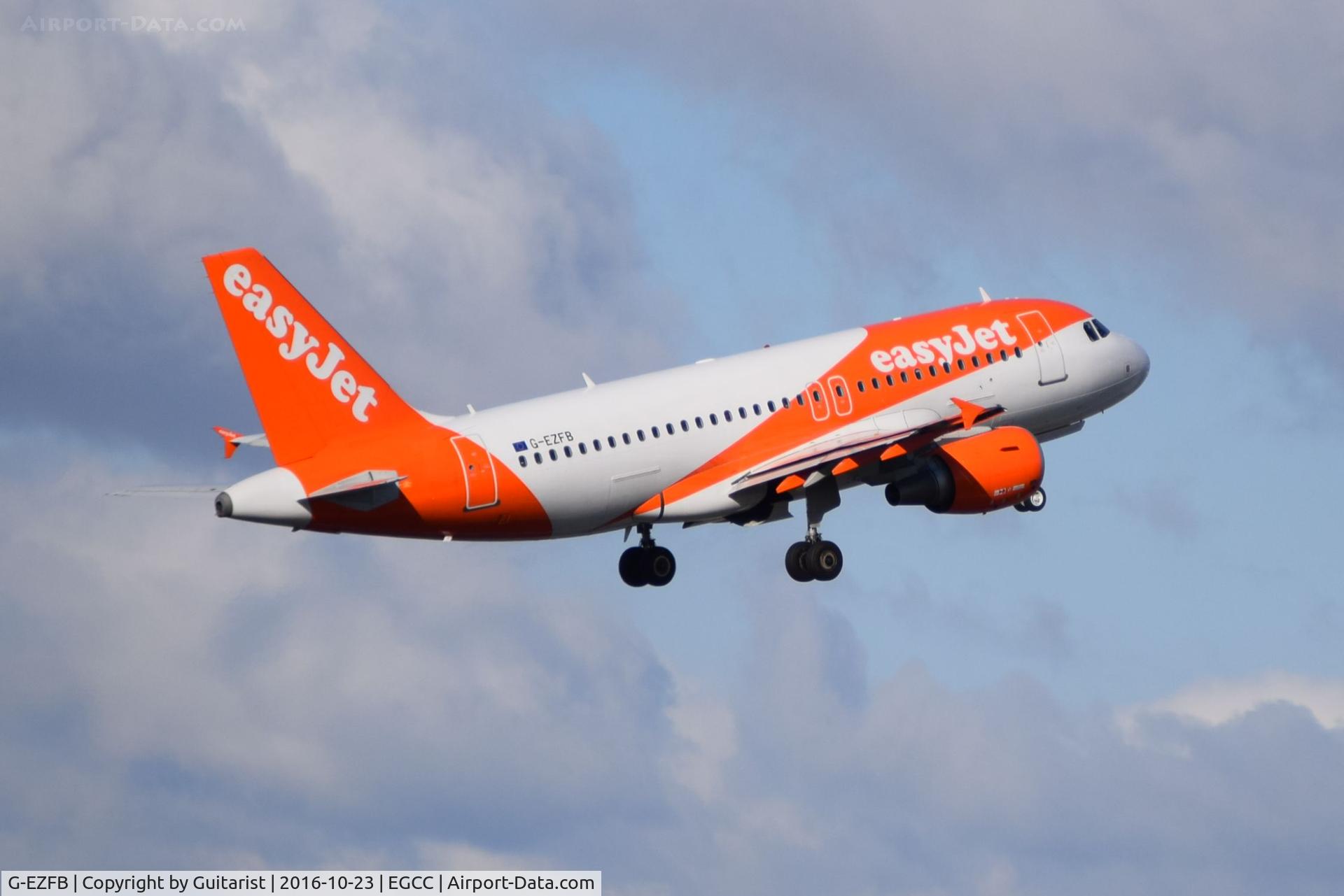 G-EZFB, 2009 Airbus A319-111 C/N 3799, At Manchester