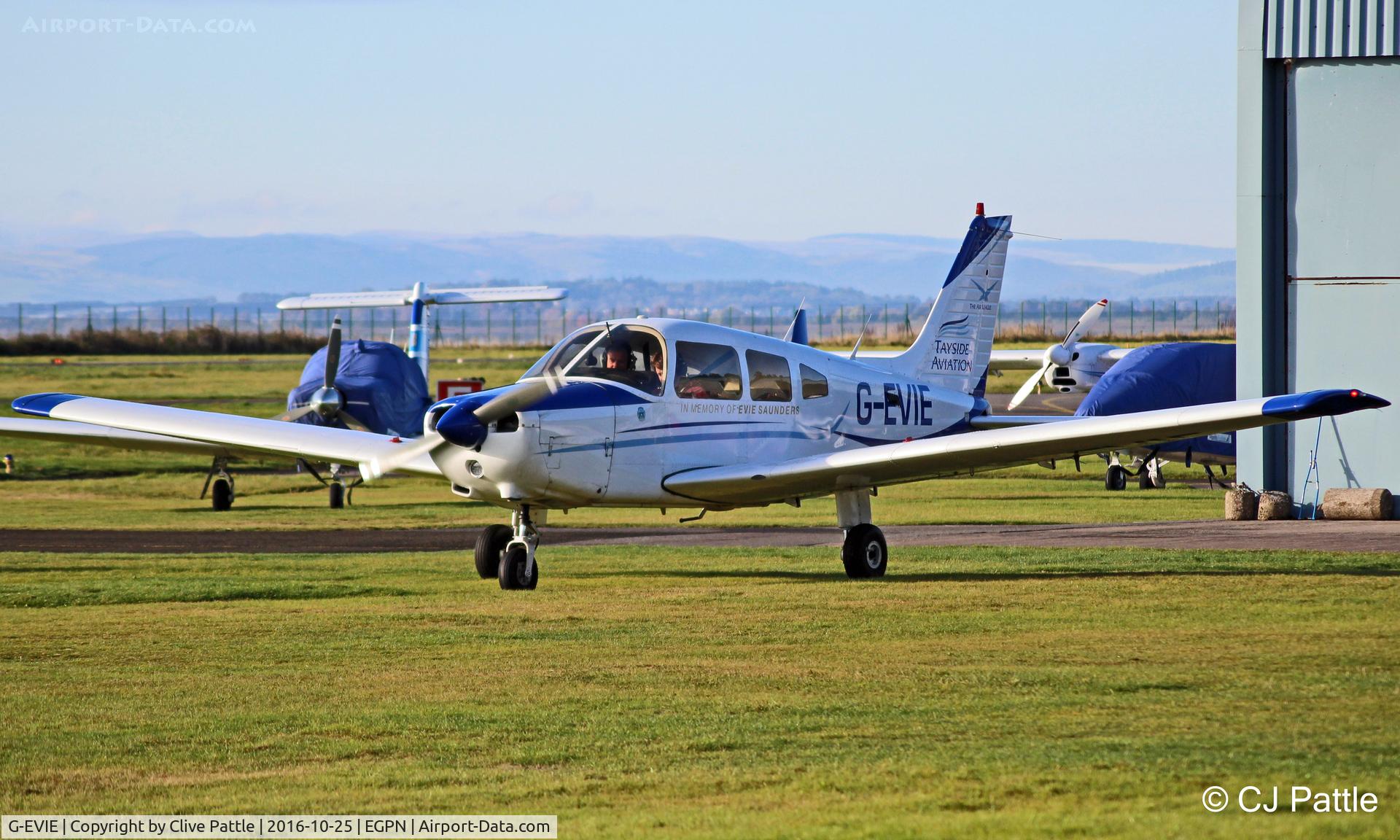 G-EVIE, 1983 Piper PA-28-161 Cherokee Warrior II C/N 28-8316043, Tayside Aviation in action at Dundee EGPN