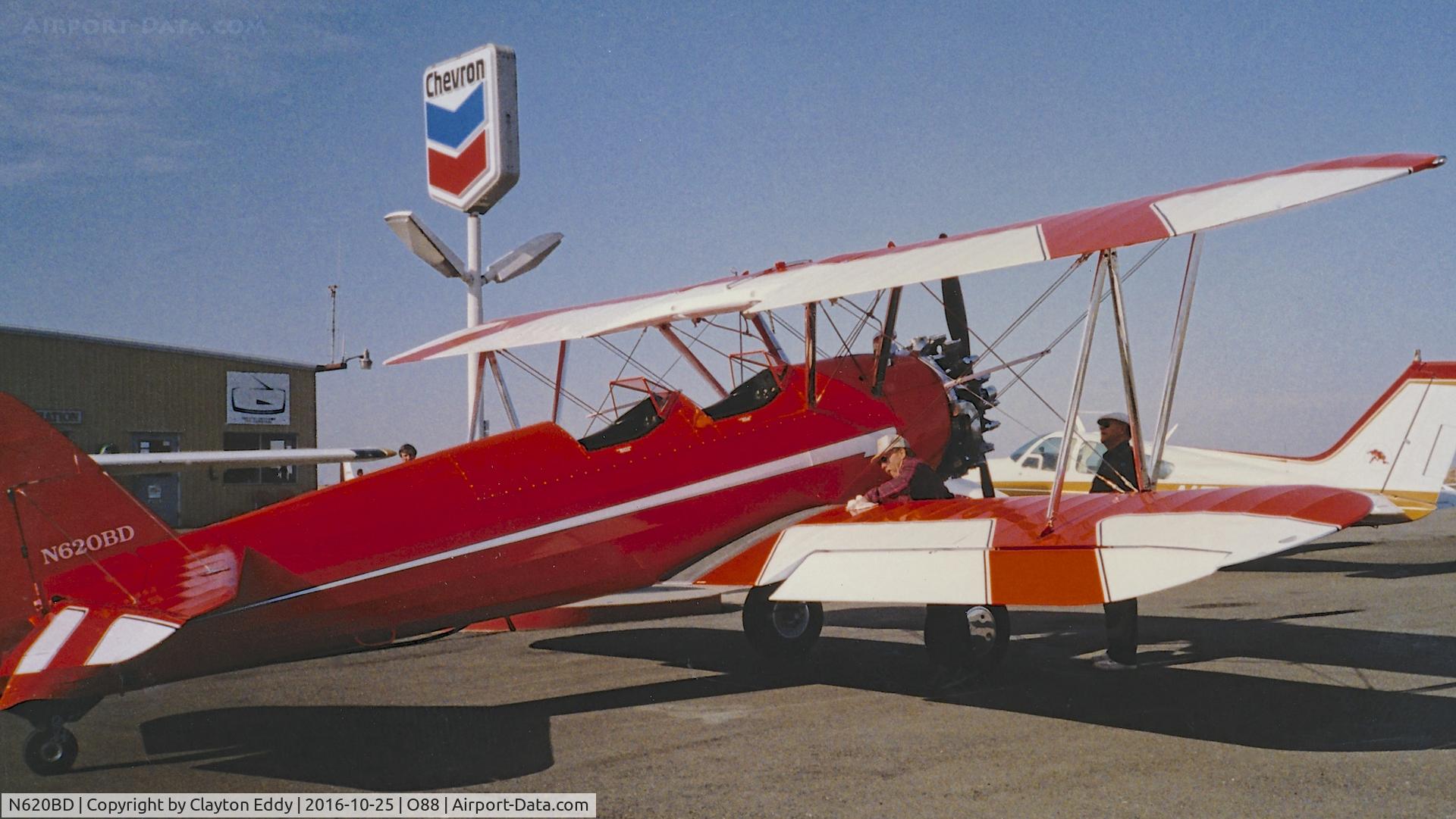 N620BD, 1944 Boeing PT-13D Kaydet (E75) C/N 75-5620, Bill Dekker Stearman at the old Rio Vista Airport in California.