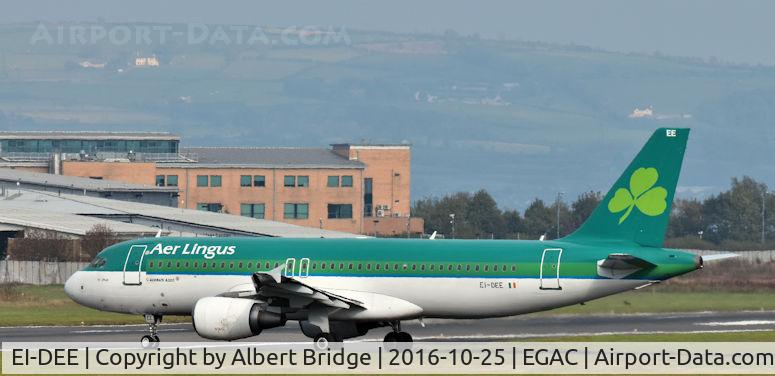 EI-DEE, 2004 Airbus A320-214 C/N 2250, Departing Belfast City with the seasonal service to Malaga.