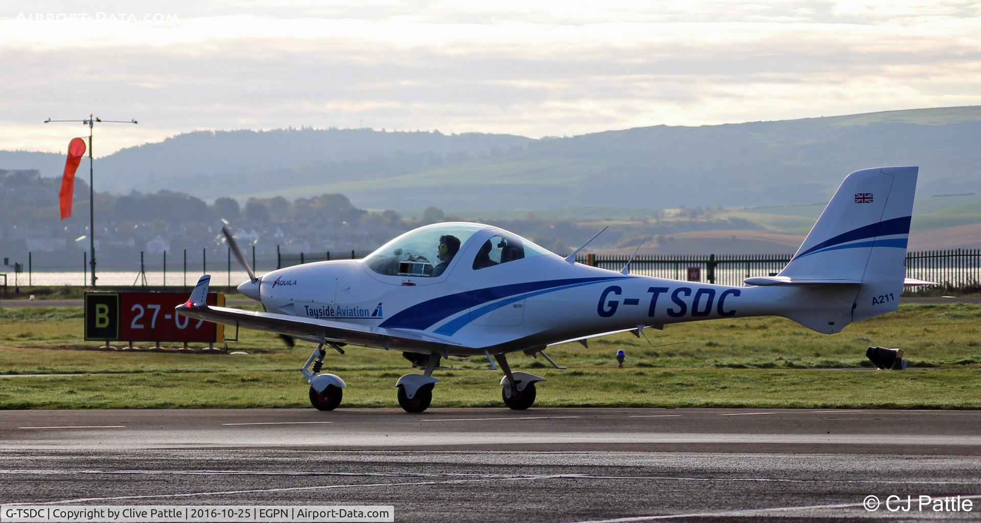 G-TSDC, 2016 Aquila AT01-100A C/N AT01-100A-332, Tayside Aviation in action at Dundee EGPN