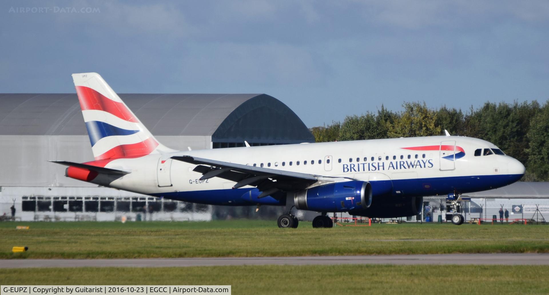 G-EUPZ, 2001 Airbus A319-131 C/N 1510, At Manchester