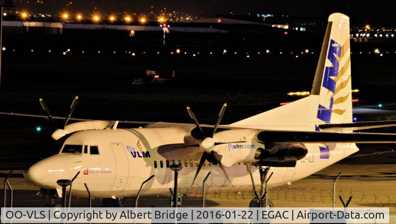 OO-VLS, 1987 Fokker 50 C/N 20109, VLM Fokker 50. It had arrived from Lyon-Bron (LYN/LFLY) with the Oyonnax rugby team.  Named “City of Antwerp”.