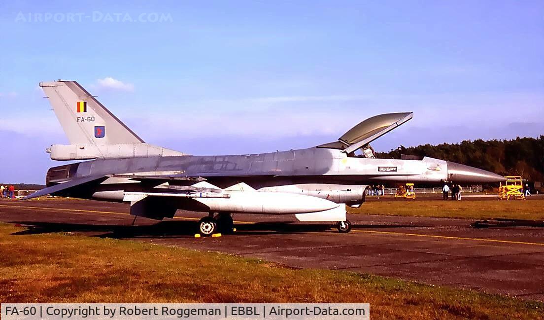 FA-60, 1983 SABCA F-16AM Fighting Falcon C/N 6H-60, F-16A.1997-10.