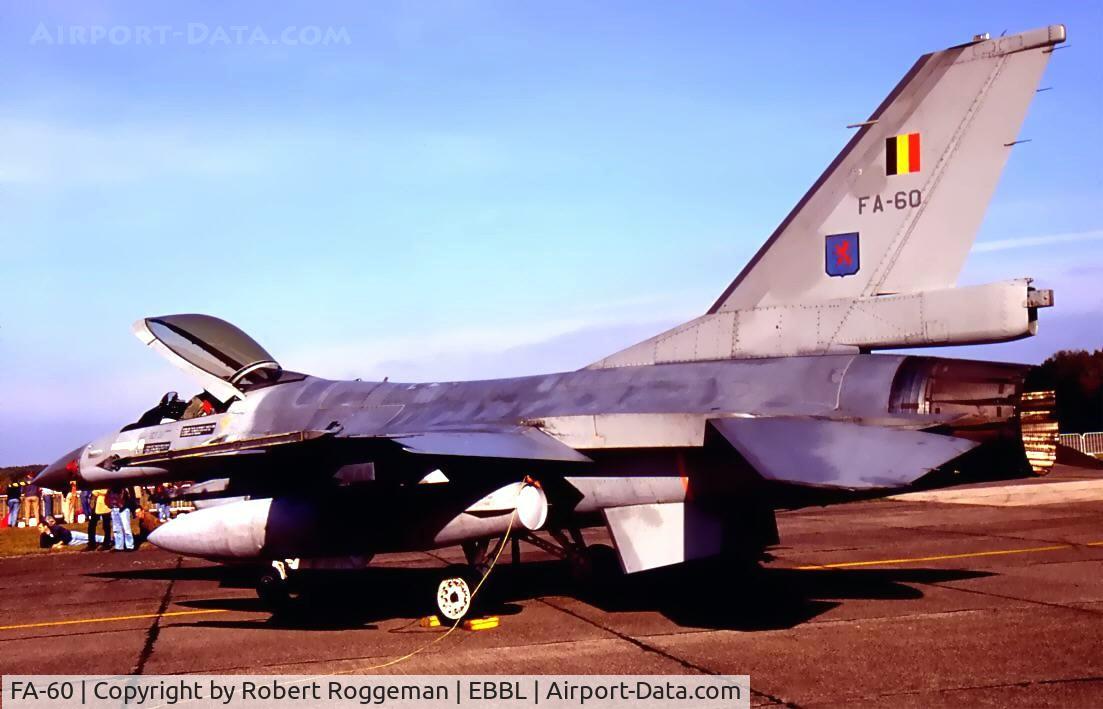 FA-60, 1983 SABCA F-16AM Fighting Falcon C/N 6H-60, F-16A.1997-10.