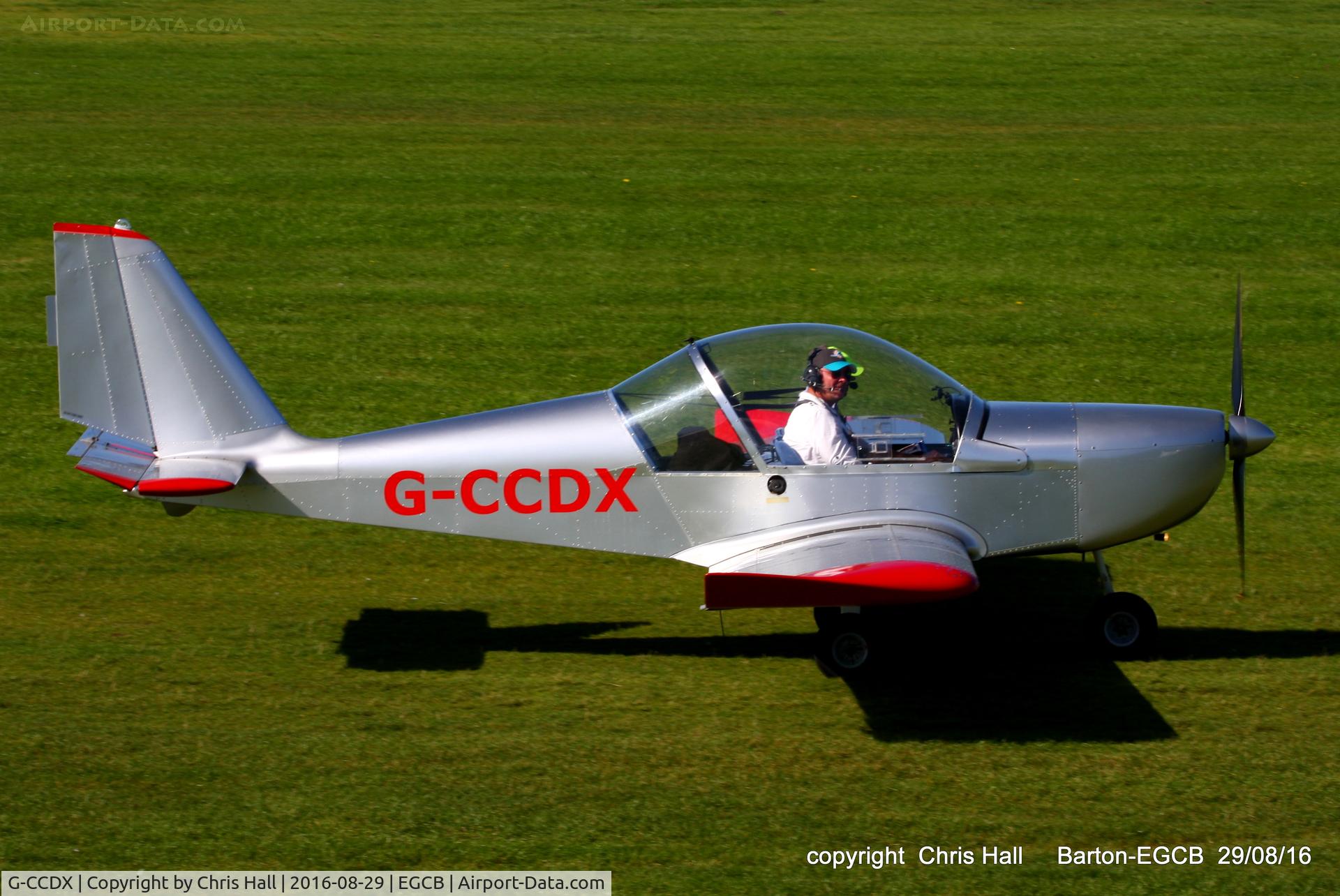 G-CCDX, 2003 Aerotechnik EV-97 Eurostar C/N PFA 315-14013, at Barton
