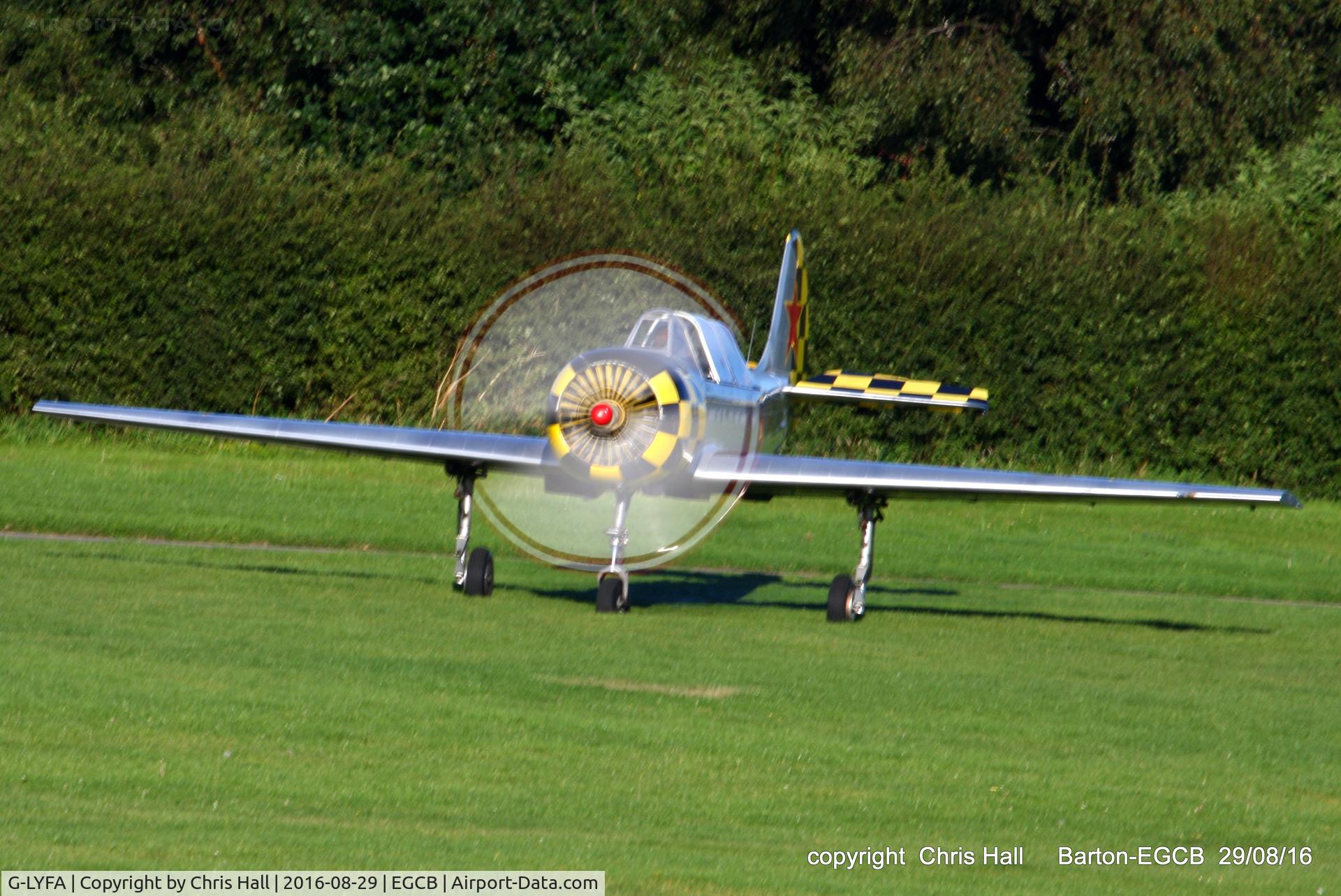 G-LYFA, 1982 Yakovlev Yak-52 C/N 822608, at Barton
