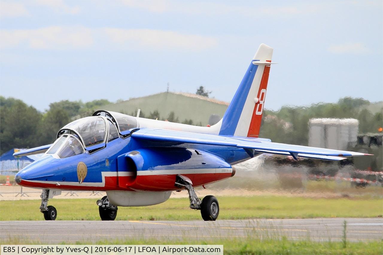 E85, Dassault-Dornier Alpha Jet E C/N E85, Dassault-Dornier Alpha Jet E (F-UGFF), Athos 08 of Patrouille de France 2016, Avord Air Base 702 (LFOA) Open day 2016