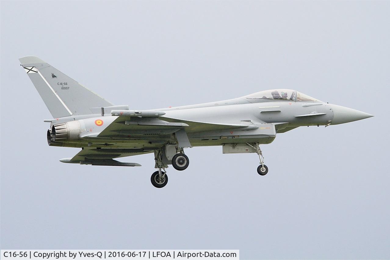 C16-56, Eurofighter EF-2000 Typhoon S C/N SS038, Spanish Air Force Eurofighter EF-2000 Typhoon S, On display, Avord Air Base 702 (LFOA) Open day 2016