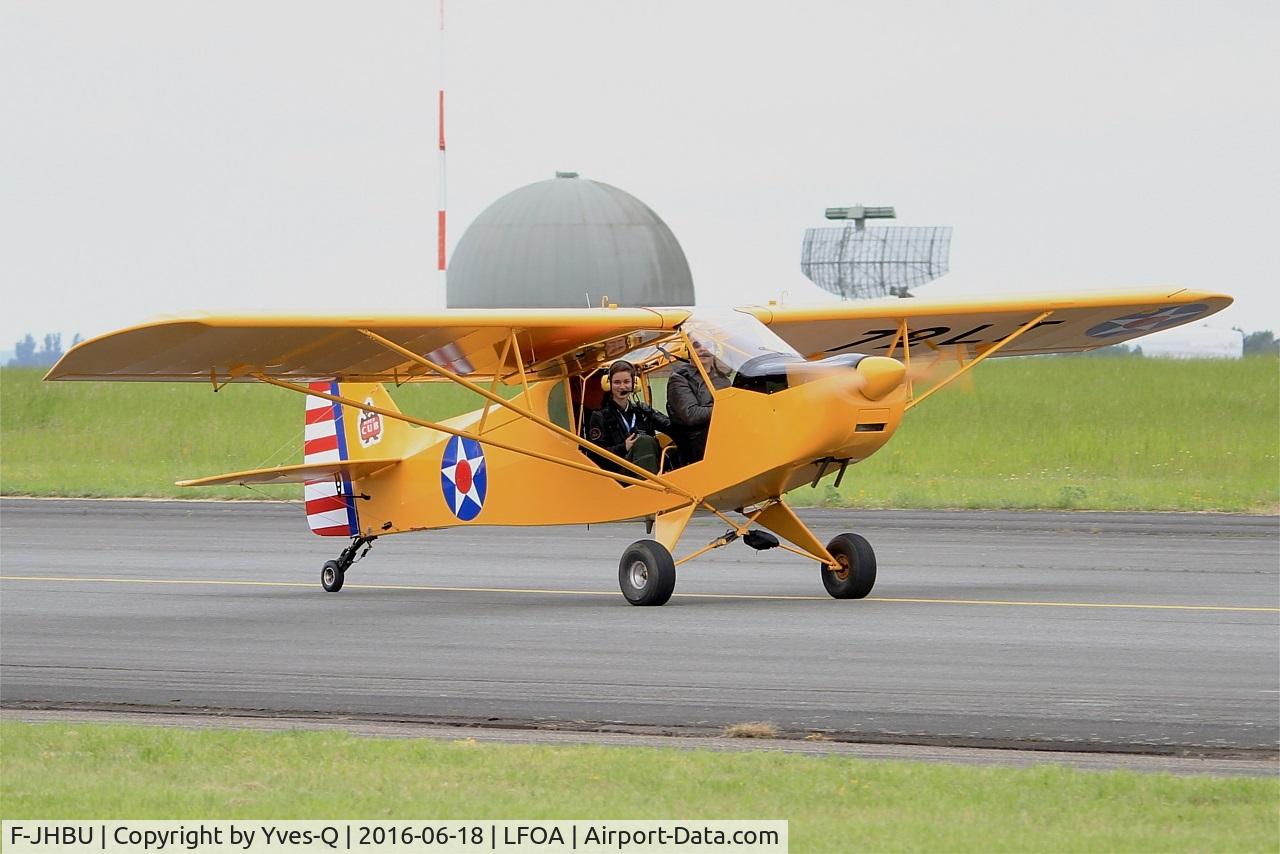 F-JHBU, Zlin Savage Cub C/N Not found F-JHBU, Zlin Savage Cub, Taxiing to holding point rwy 24, Avord Air Base 702 (LFOA) Open day 2016