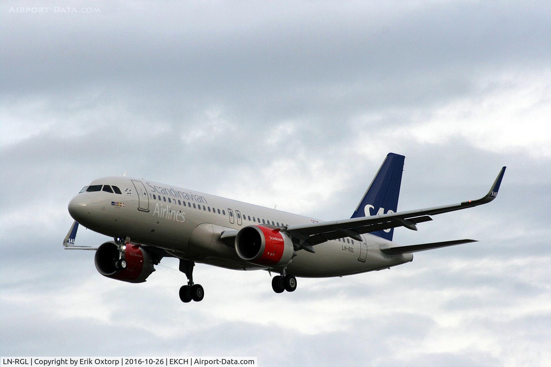 LN-RGL, 2016 Airbus A320-251NEO C/N 7290, LN.RGL landing after its second Commercial flight (SK403 from ARN).