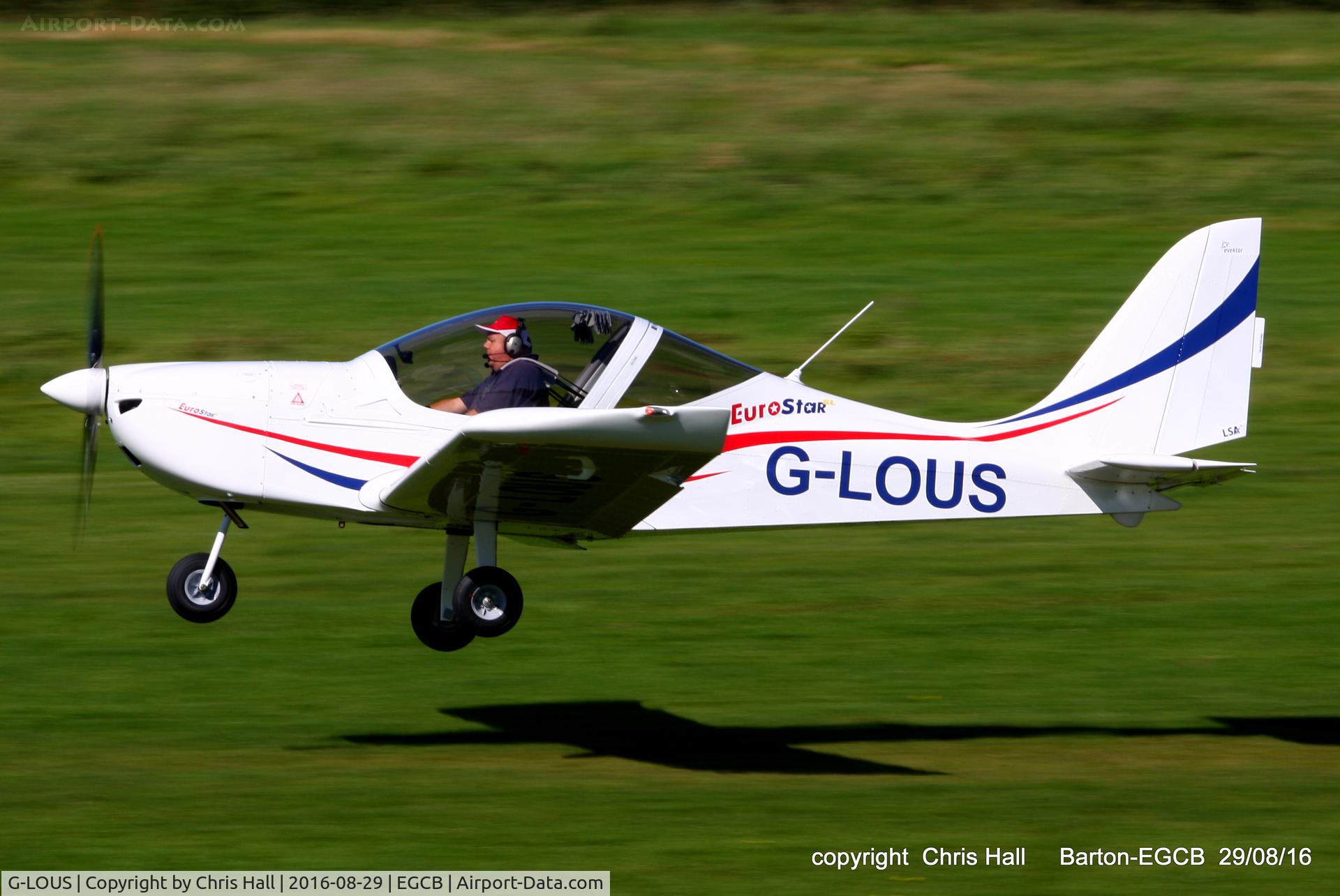 G-LOUS, 2016 Evektor EV-97 Eurostar SL C/N 2016-4234, UK LAA Tour at Barton