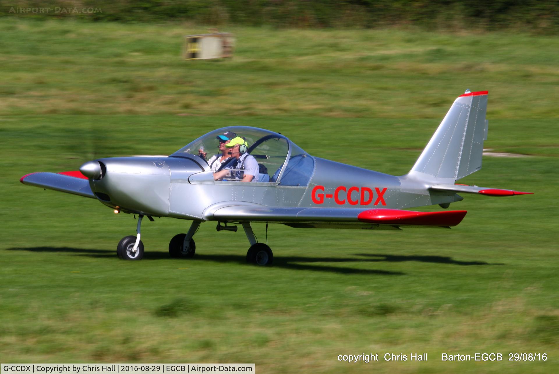 G-CCDX, 2003 Aerotechnik EV-97 Eurostar C/N PFA 315-14013, at Barton