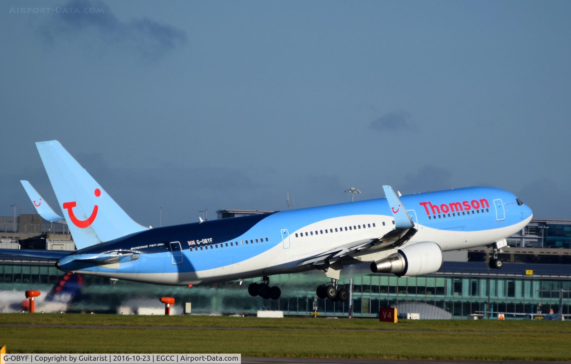 G-OBYF, 1998 Boeing 767-304 C/N 28208, At Manchester