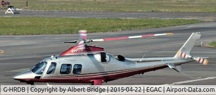 G-HRDB, 2006 Agusta A-109S Grand C/N 22031, Departing from Belfast City.