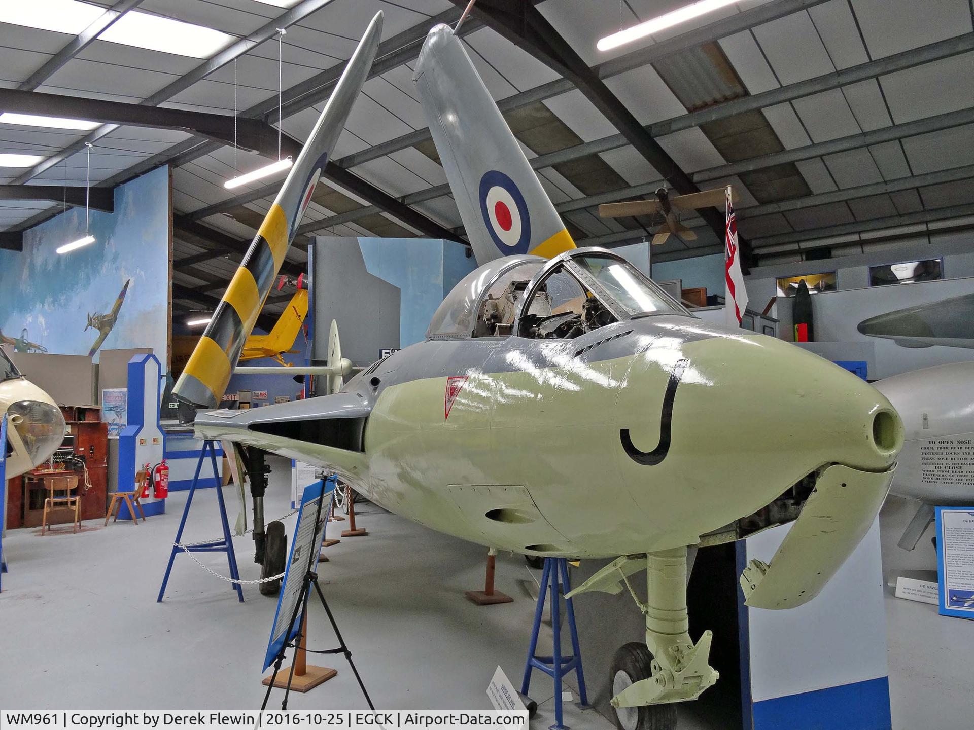 WM961, Hawker Sea Hawk FB.5 C/N AW.5999, Hawker Sea Hawk FB.5, A2517 previously WM961, seen at the Air World Museum Caernarfon Airport.