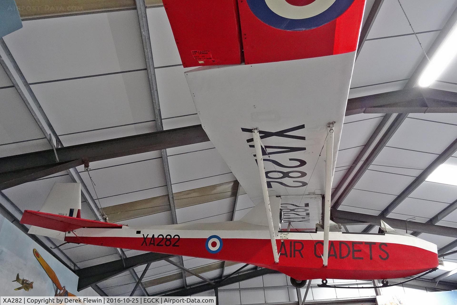XA282, Slingsby T-31B Cadet TX.3 C/N 824, Cadet TX.3, seen at the Air World Museum Caernarfon Airport.