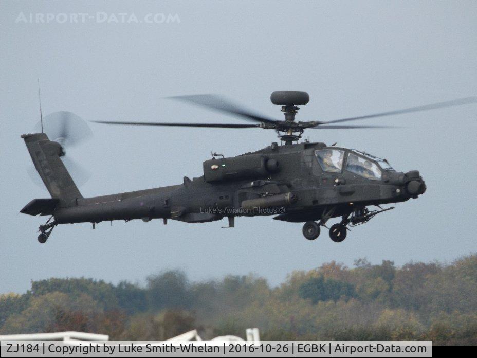 ZJ184, Westland Apache AH.1 C/N DU019/WAH019, Parking at Sywell Aerodrome to get refuelled.
