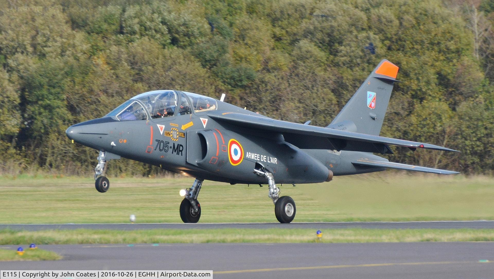 E115, Dassault-Dornier Alpha Jet E C/N E115, 705-MR doing touch and go