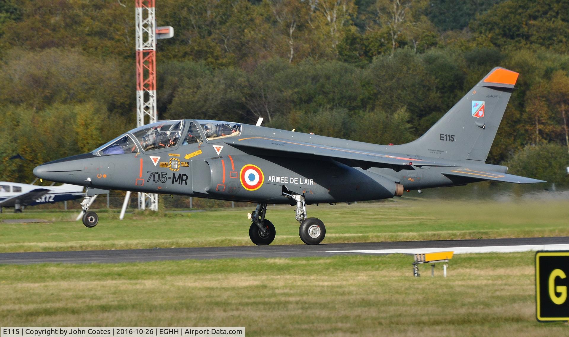 E115, Dassault-Dornier Alpha Jet E C/N E115, A touch and go for 705-MR and following sister a/c E125 which was 705-LK