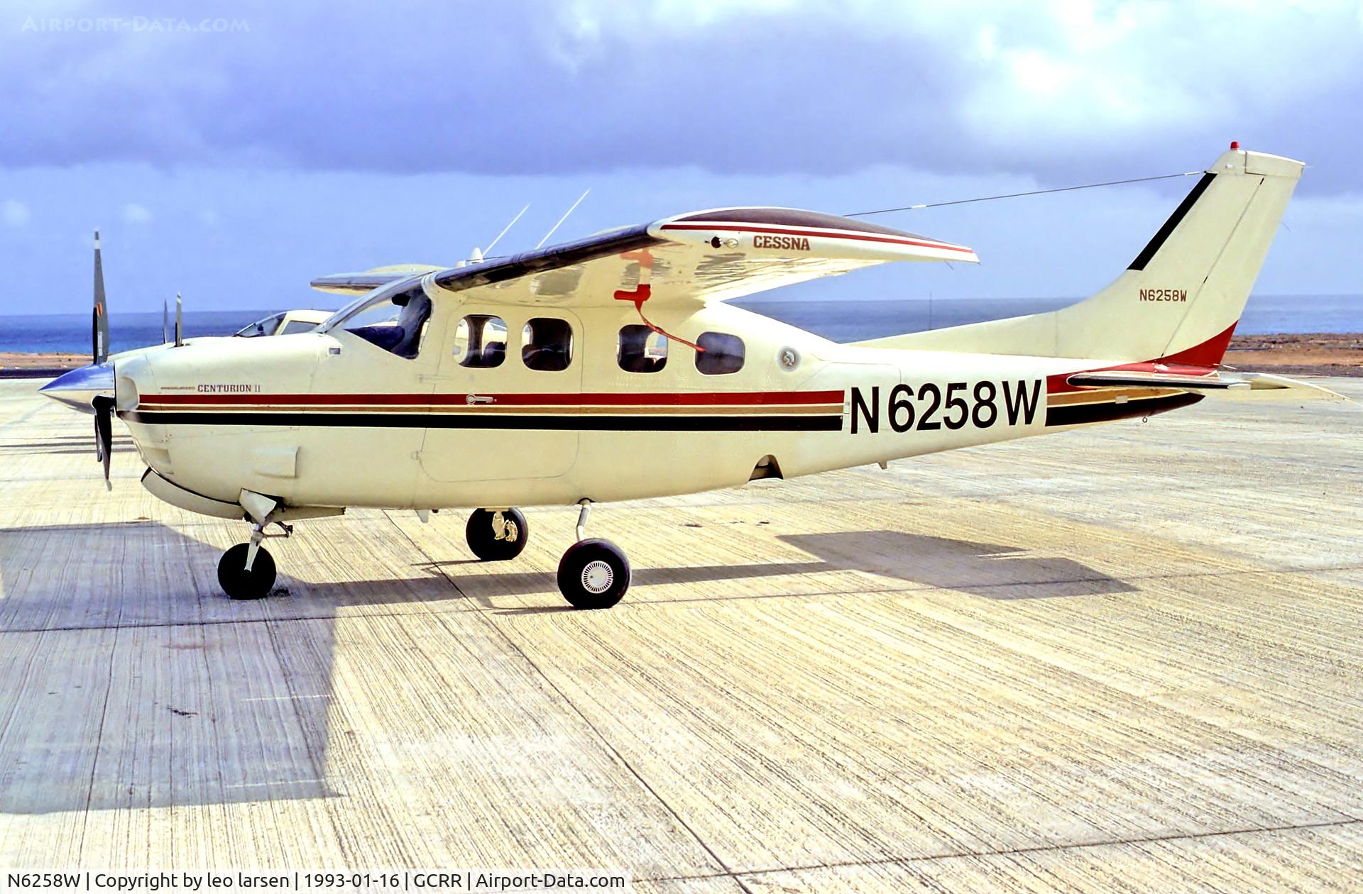 N6258W, 1981 Cessna P210N Pressurised Centurion C/N P21000738, Lanzarote 16.1.93