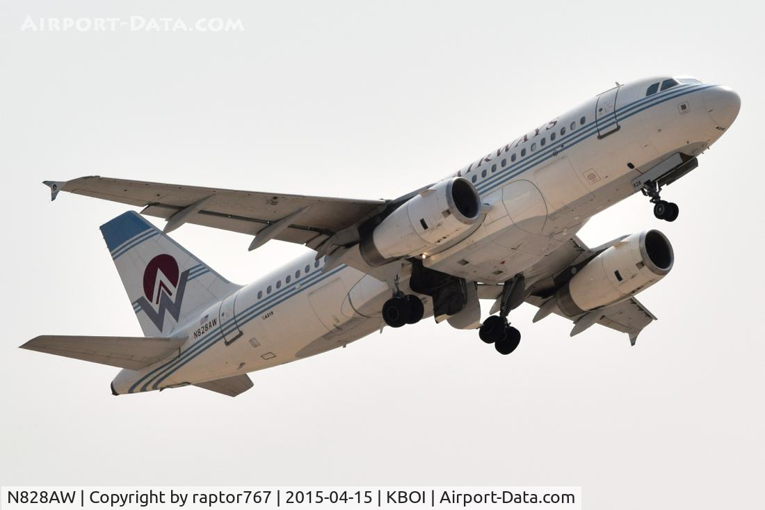 N828AW, 2001 Airbus A319-132 C/N 1552, US Airways flying one of their legacy aircraft before AA takeover.