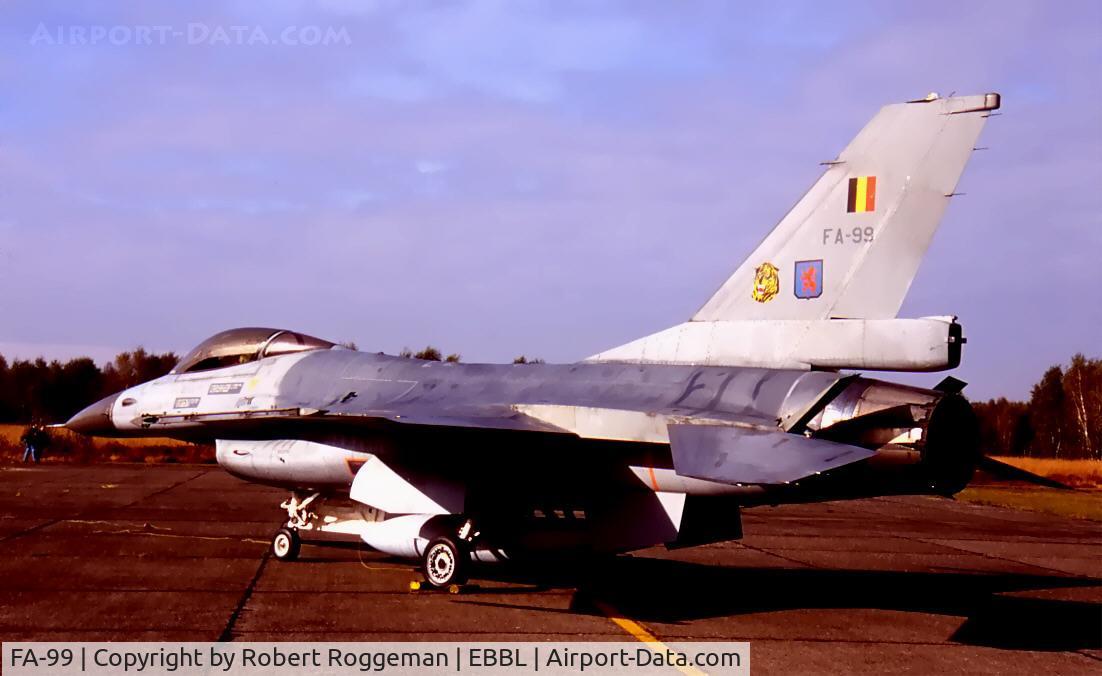 FA-99, SABCA F-16AM Fighting Falcon C/N 6H-99, F-16A.1997-10.31 TIGER SQUADRON.