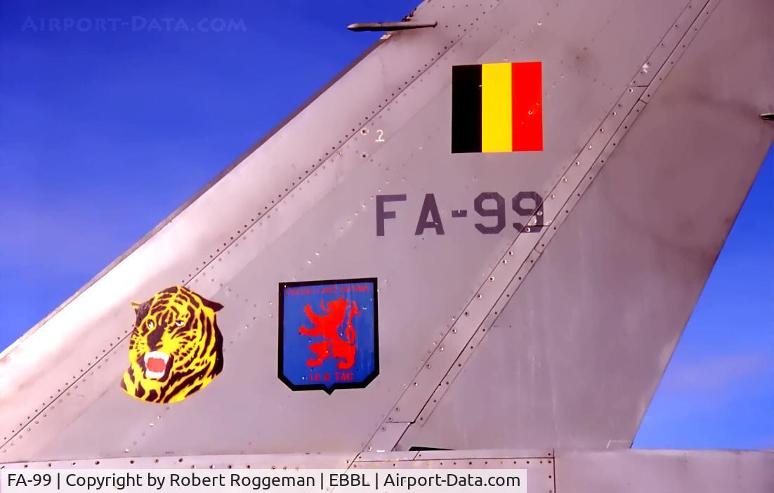 FA-99, SABCA F-16AM Fighting Falcon C/N 6H-99, F-16A.1997-10.31 TIGER SQUADRON.