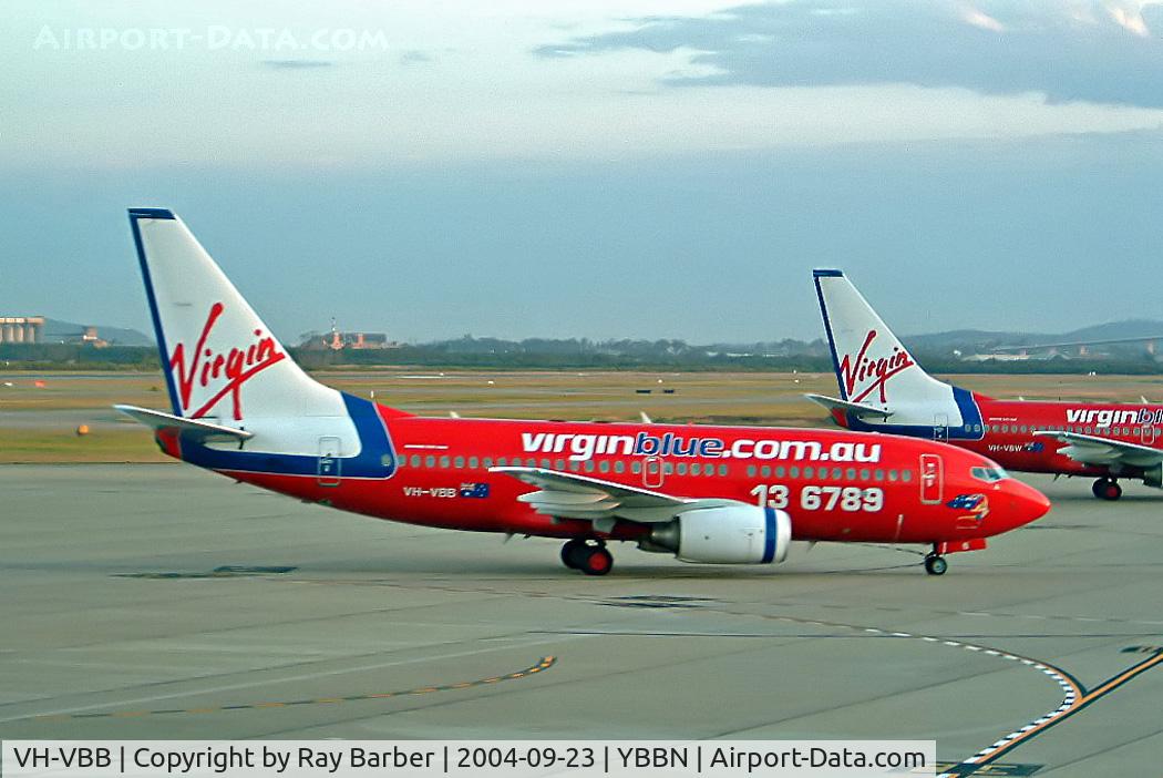 VH-VBB, 2001 Boeing 737-7Q8 C/N 28240, Boeing 737-7Q8 [28240] (Virgin Blue) Brisbane Int'l~VH 23/09/2004
